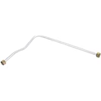 sourcing map Compresor de aire de aluminio longitud 530 Sustitución del tubo de escape tono plata